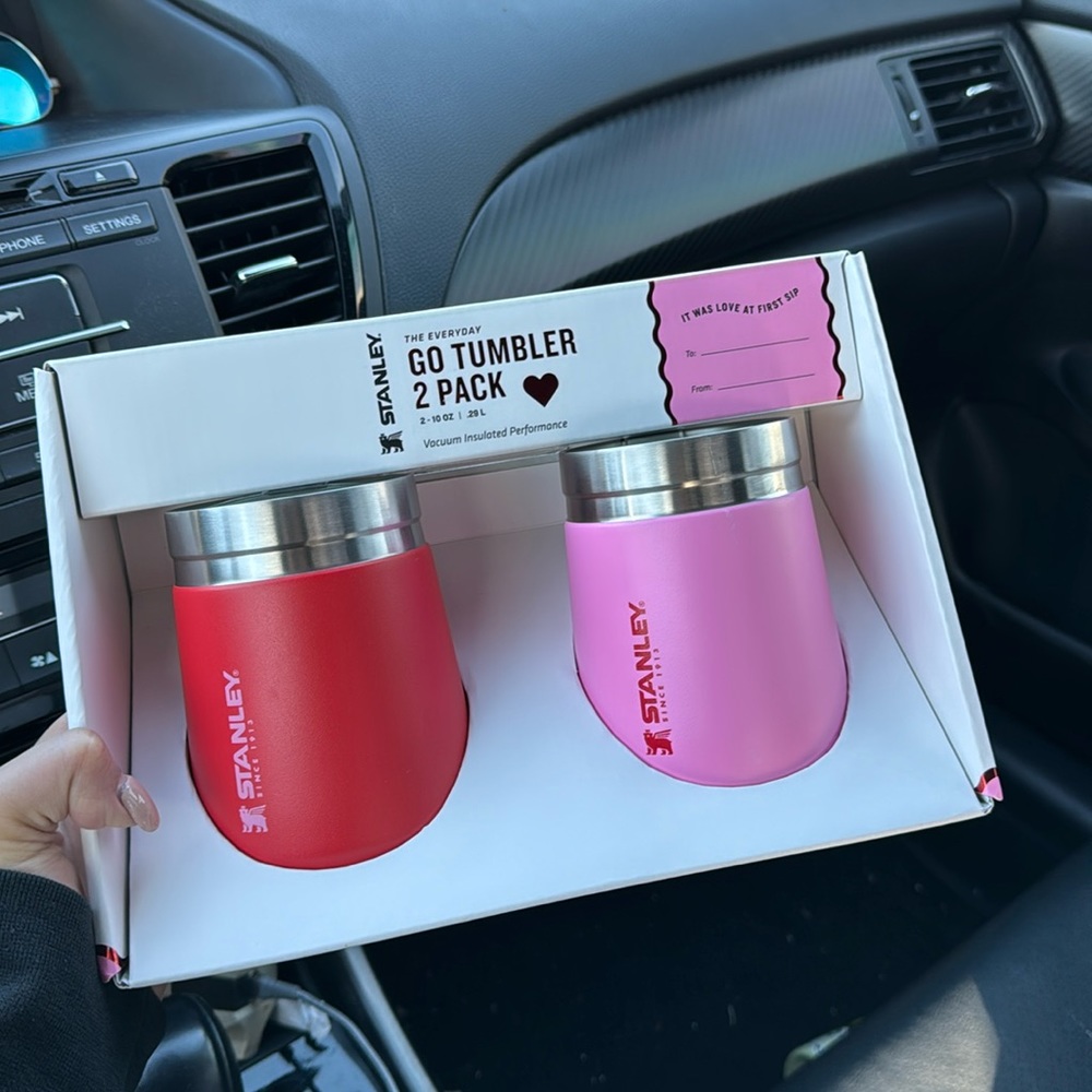 Stanley cup valentines tumbler set 🩷♥️